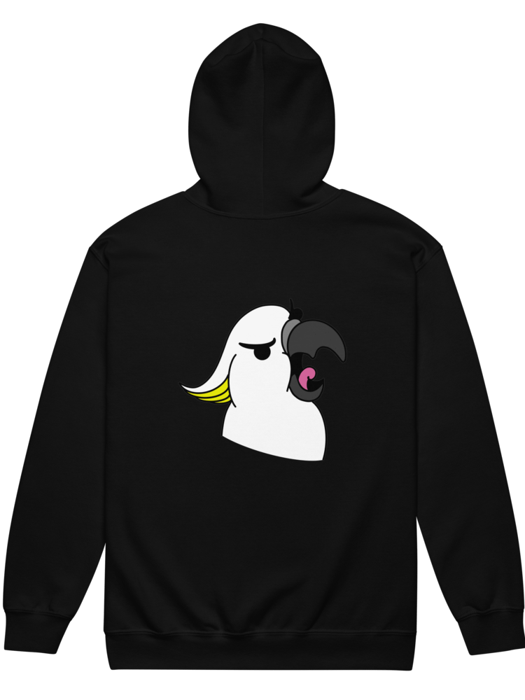 Screaming Cockatoo With Text on the Front Classic Zip Hoodie Multicolor product image (17)