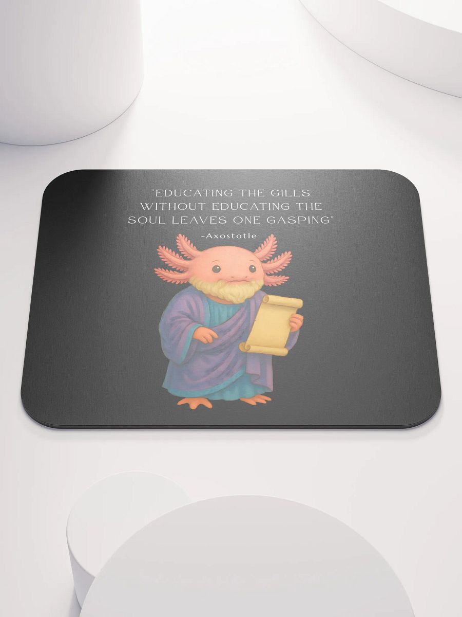 Axostotle - Educating the Gills Axolotl Aristotle Philosophy Mouse Pad product image (1)