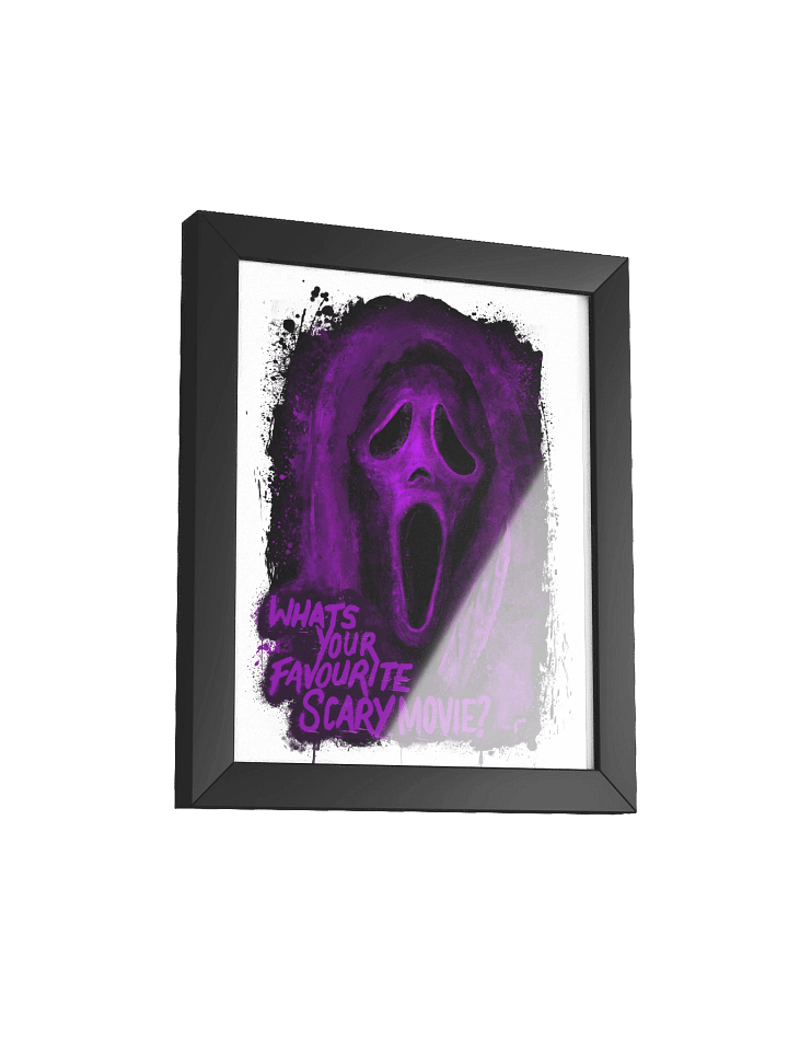 WHITE Framed Ghost Face Print (Purple) product image (2)