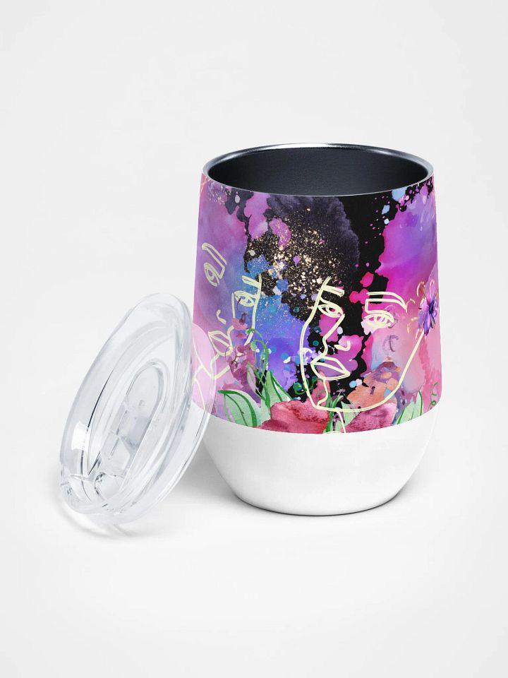 Whimsical Faces Wine Tumbler for the pink ladies product image (2)