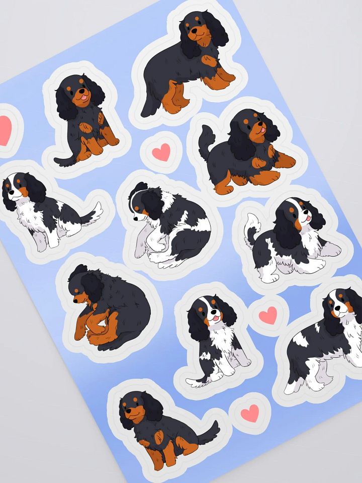 Cavalier King Charles Spaniel Adorable Dog Sticker Sheet product image (2)