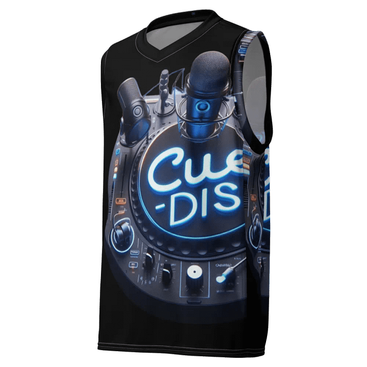 Neon Cue Dis DJ Unisex Basketball Jersey product image (1)