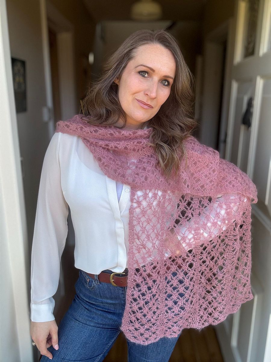 Foxtrot Lace Mohair Crochet Shawl Pattern PDF product image (8)