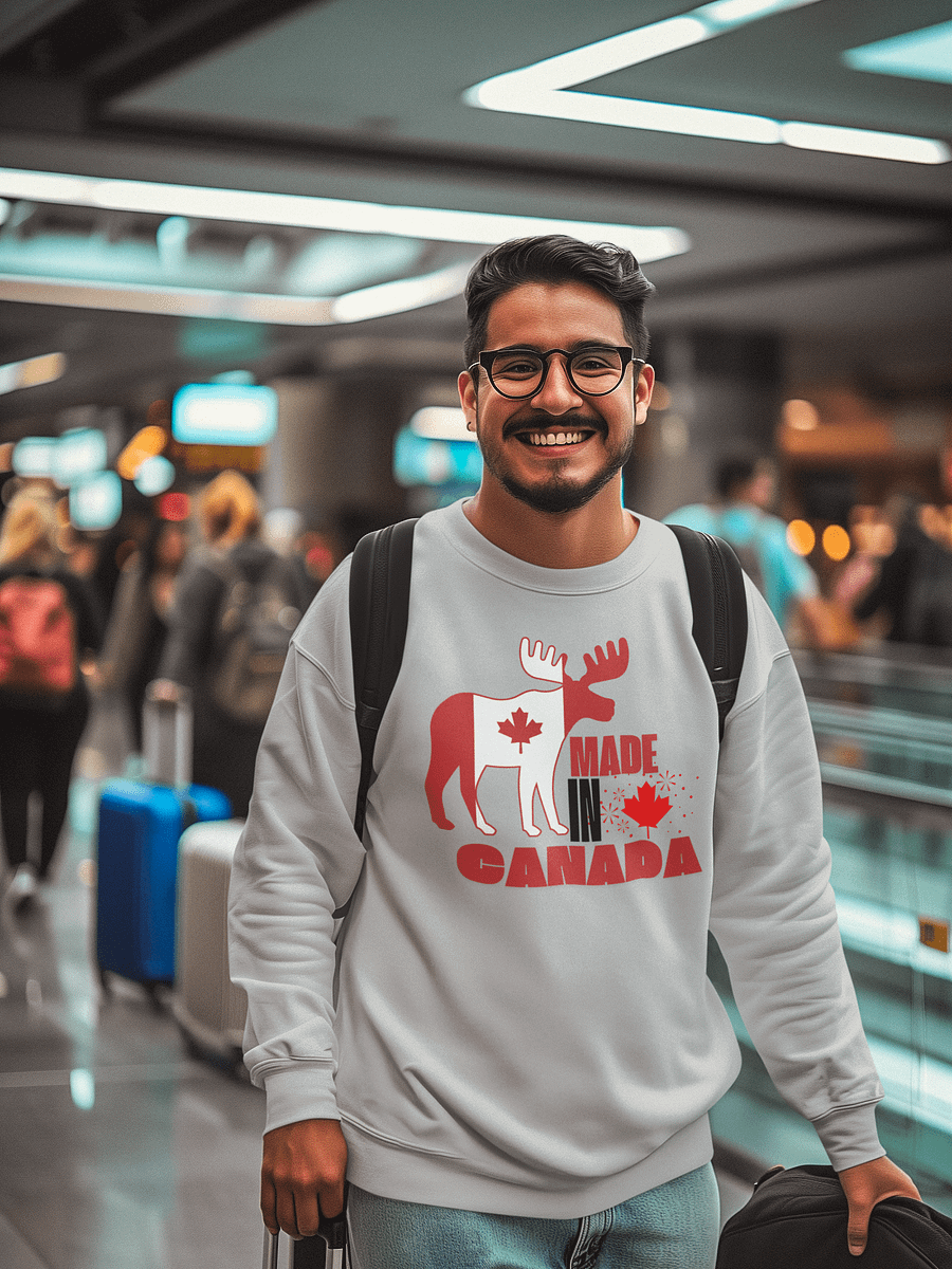 Canadian Flag Moose Silhouette Sweatshirt product image (1)