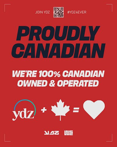 Did you know... YDZ Group, @ydz.esports & @wildencounterz are 100% owned and operated by an independent, proudly Canadian com...