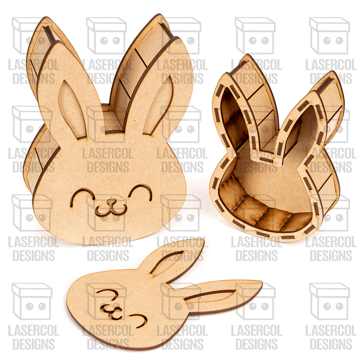 Easter Bunny Shaped Boxes Set 4 - Laser Cut Files product image (2)