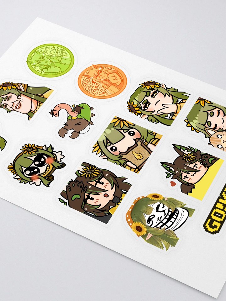 assorted emote sticker sheet product image (2)