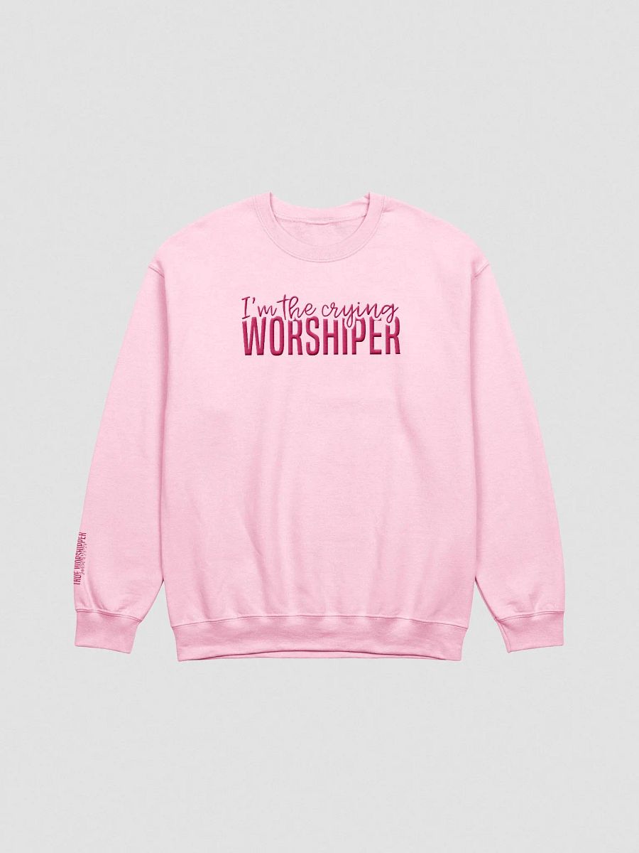 I'm the Crying Worshipper Embroidered Sweatshirt | Light Colors product image (1)