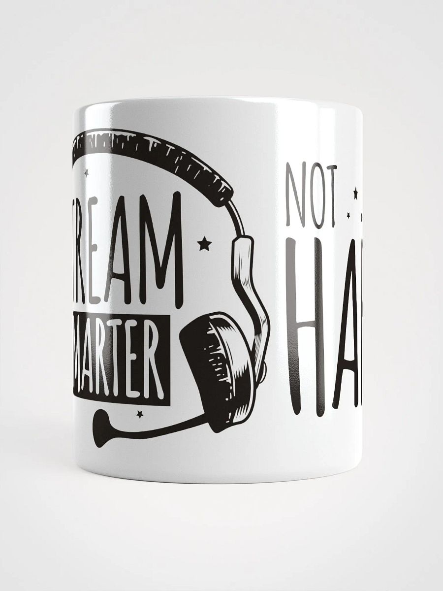 Stream Smarter Not Harder Mug Black Text product image (9)