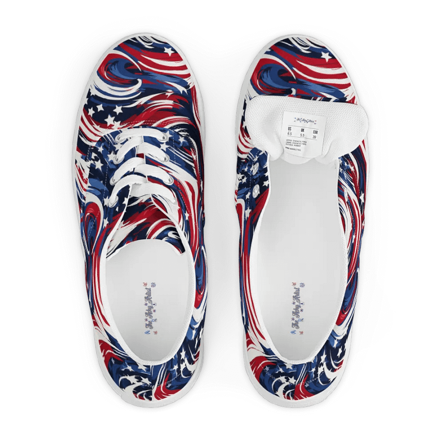 Patriotic Swirl Women's Canvas Shoes product image (6)