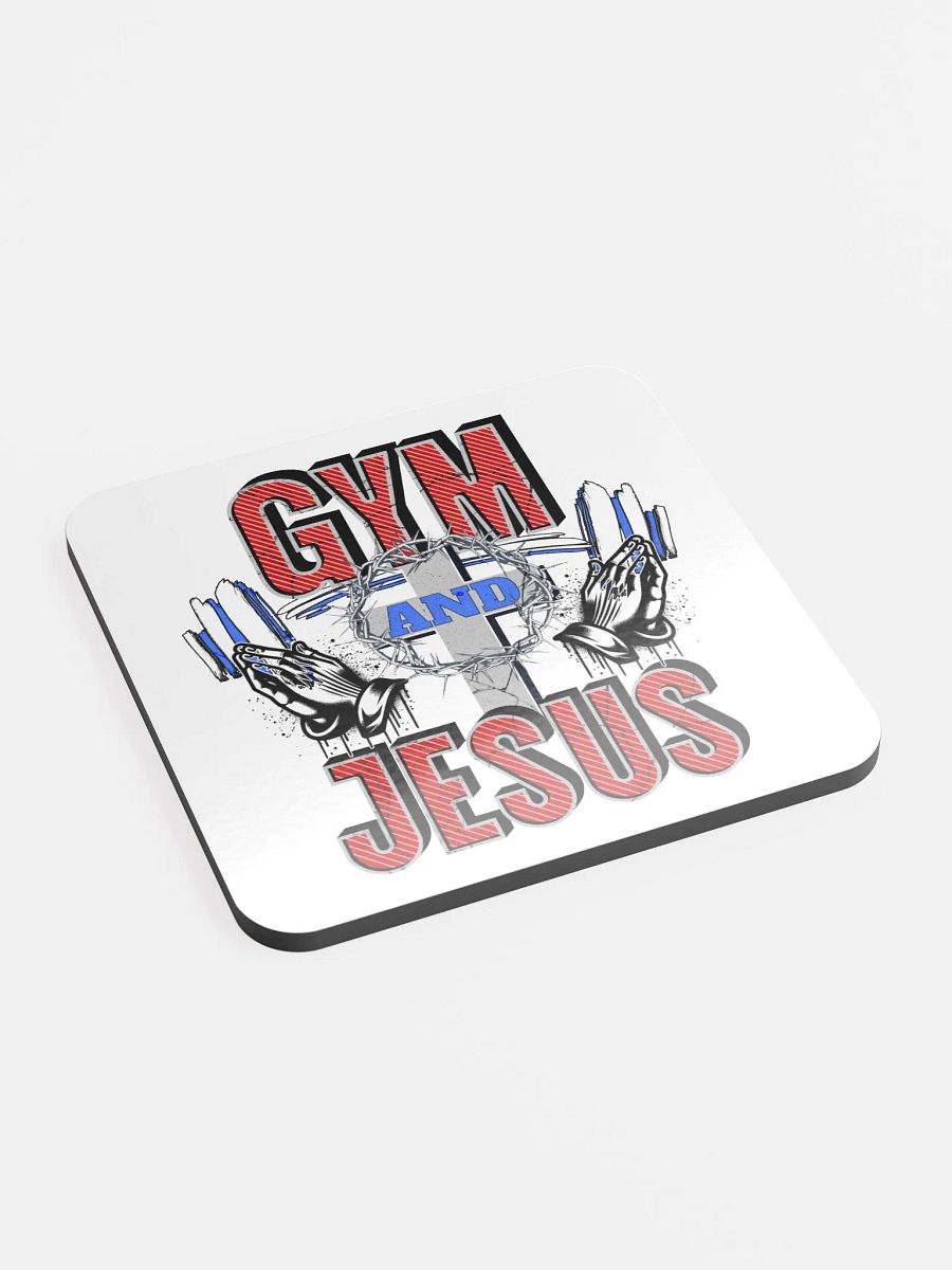 Gym And Jesus Weightlifting Divine Grace Coaster product image (3)