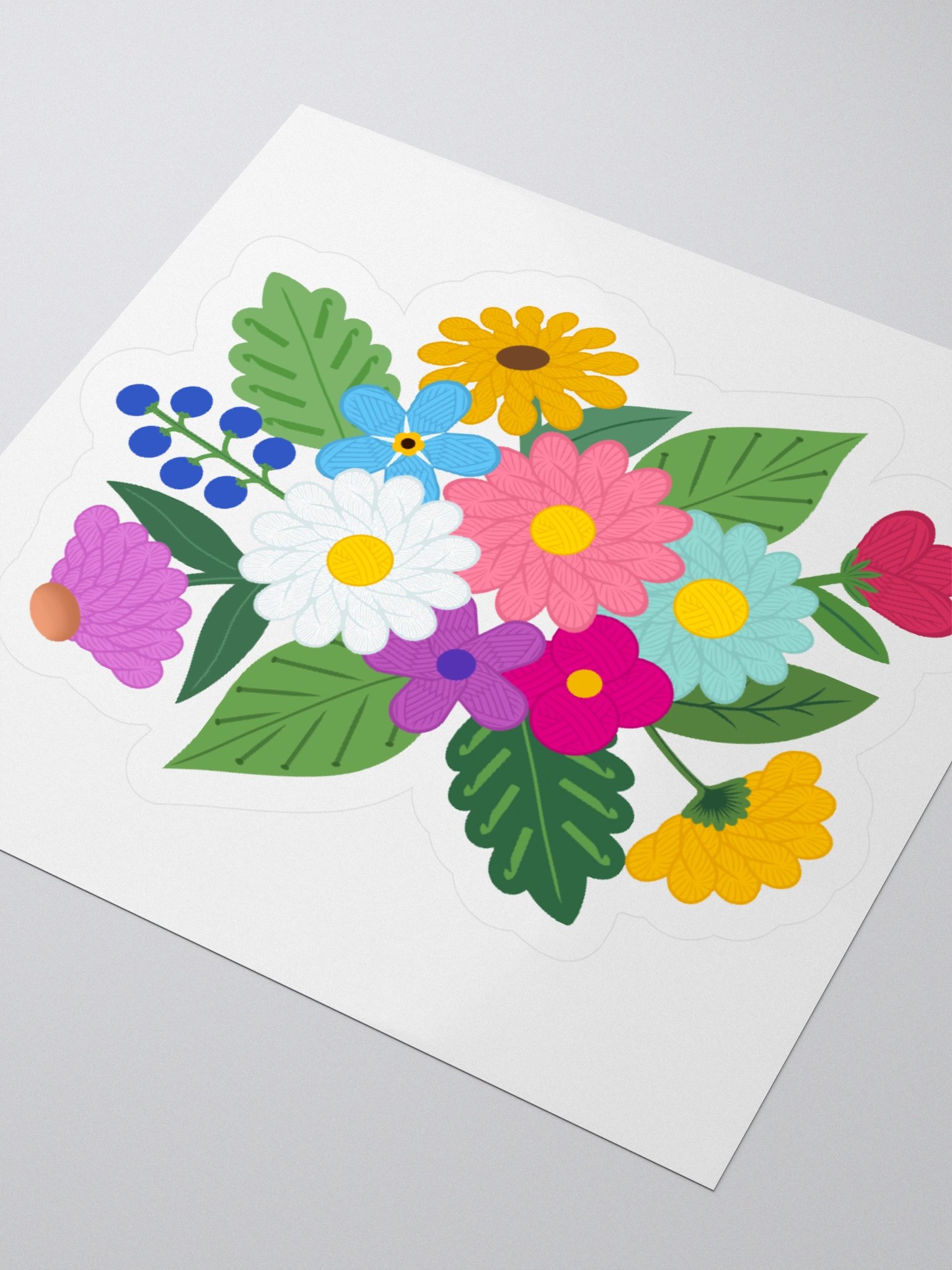 Floral Yarn Print Sticker product image (3)