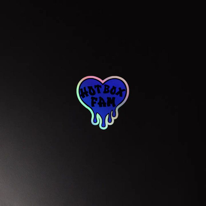 HOT BOX FAM SOLID ROYAL BLUE LOGO STICKER product image (4)