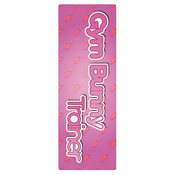 Gym Bunny Trainer Pink Carrot Yoga Mat product image (1)
