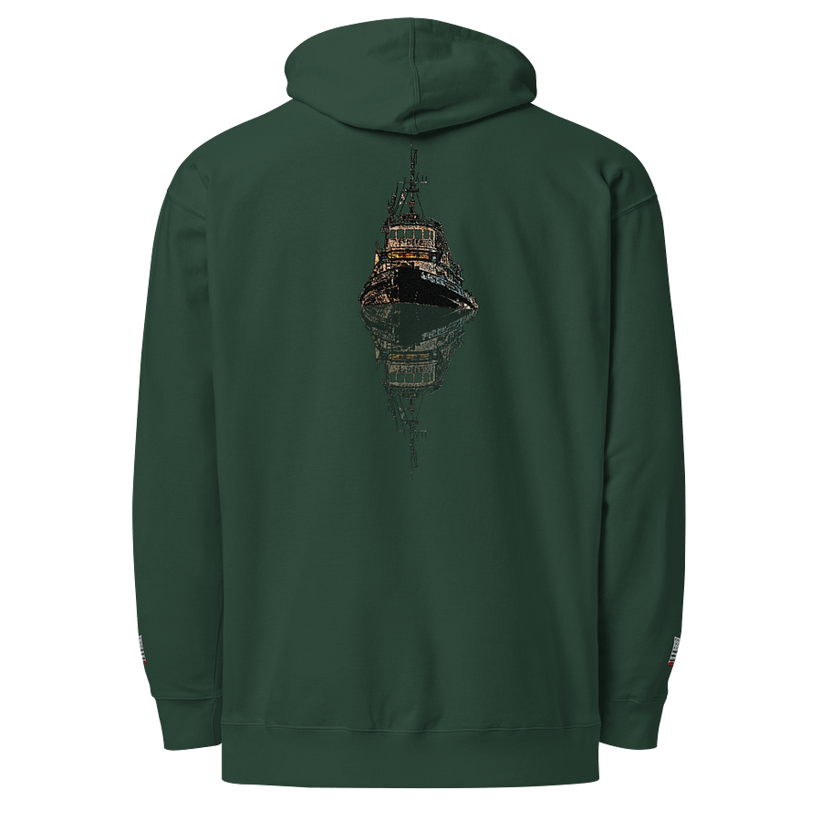 Pacific Falcon and Reflection - Twin Anchor Front & sleeves (embroidered) product image (1)