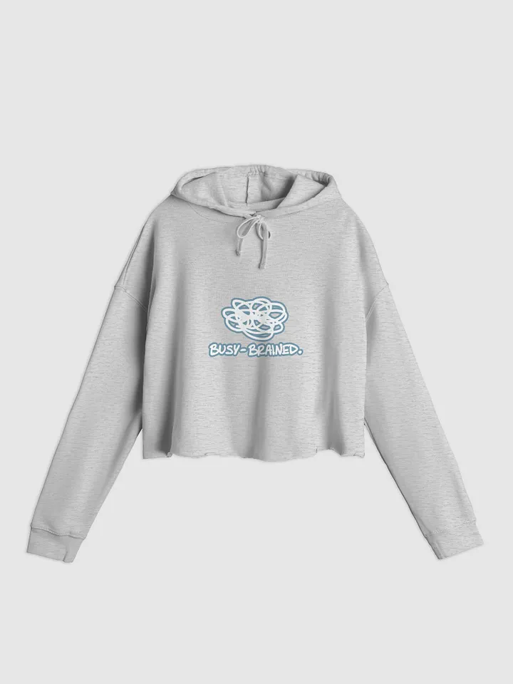 BUSY-BRAINED (lined design, #709AAF) lightweight cropped hoodie product image (5)