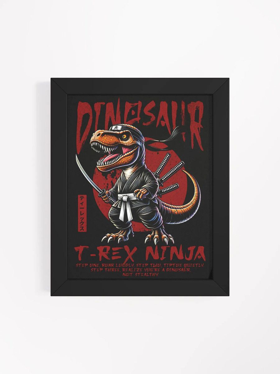 Framed T-Rex Ninja Jurassic Shinobi Poster product image (4)