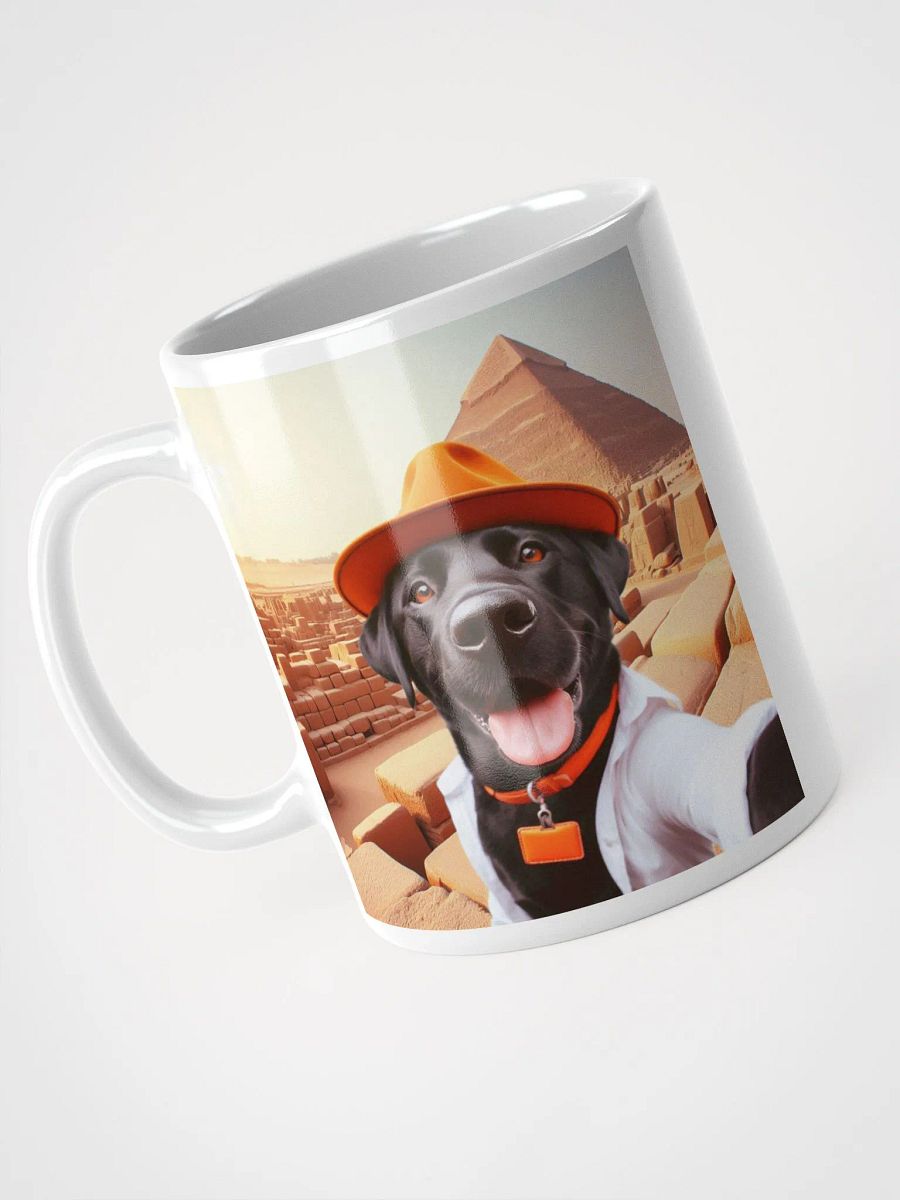 Pyramid Black Labrador Selfie #Humorous Mug - White product image (3)