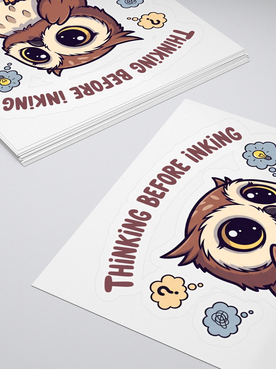 Overthinking Owl Kiss Cut Sticker product image (4)