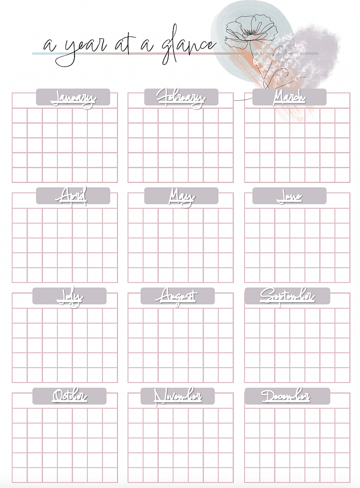 This Years Master Plan - Undated Yearly Planner - 8.5x11 Printable product image (2)