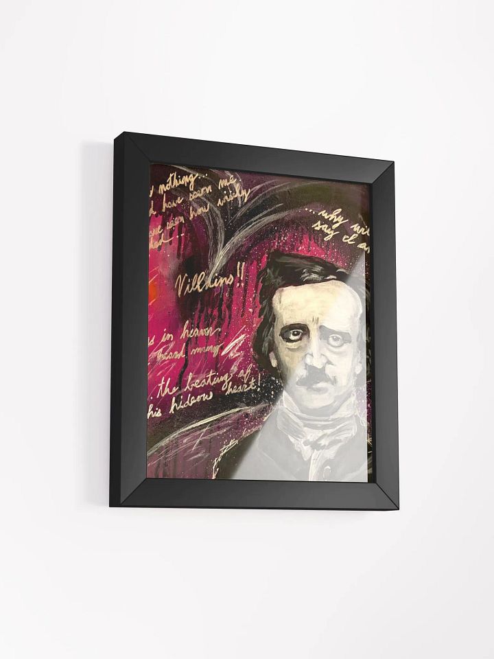 Edgar Allen Poe Heart Framed Print product image (2)