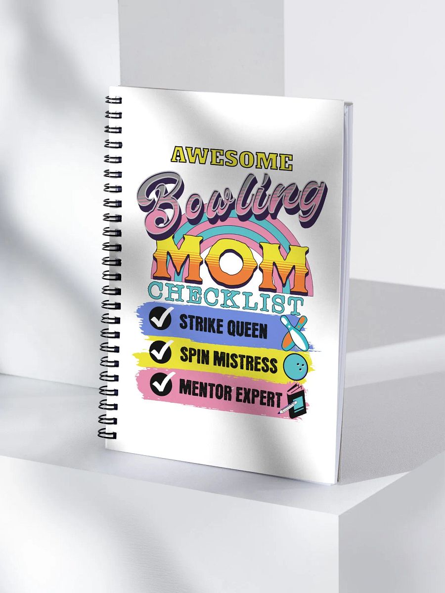 Awesome Bowling Mom Checklist Spiral Notebook product image (3)