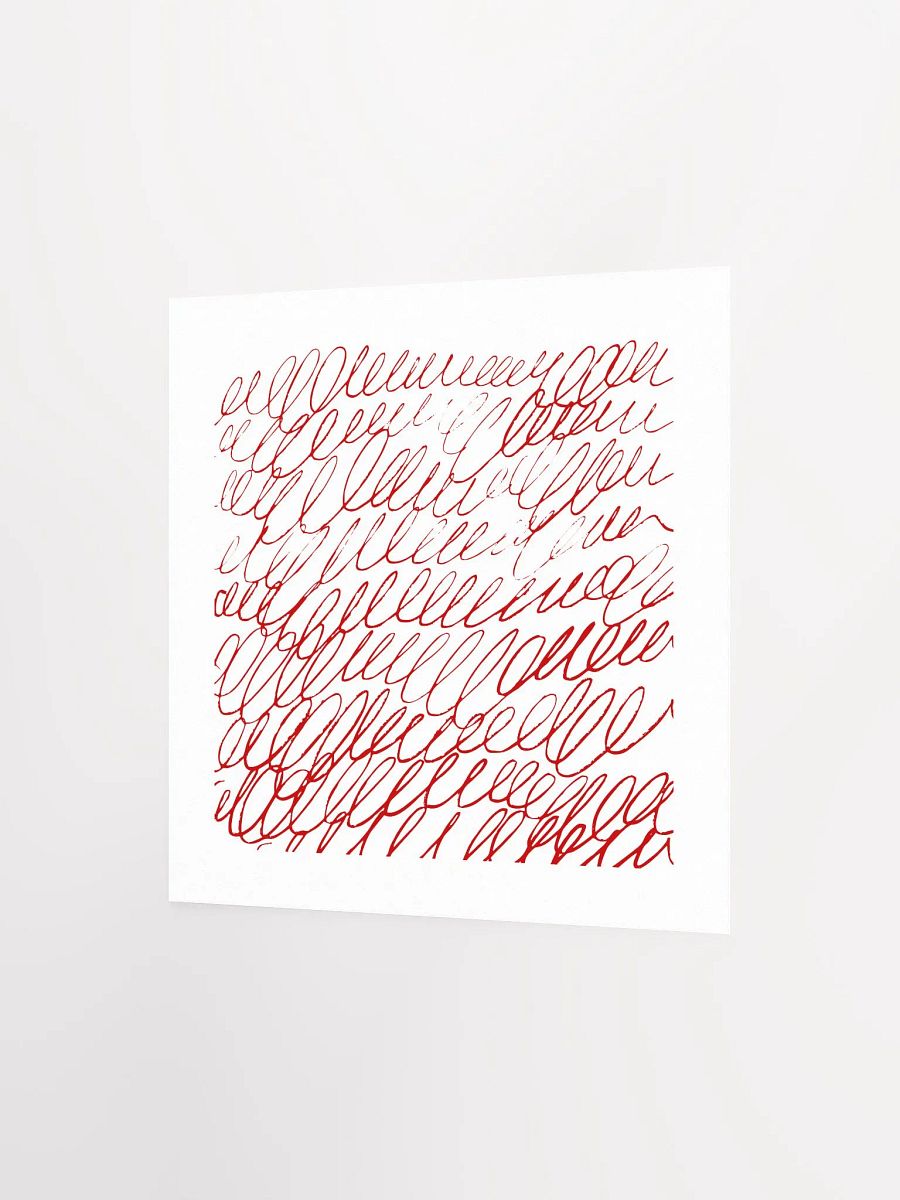 Red Scribble Abstract Line Art Print product image (10)
