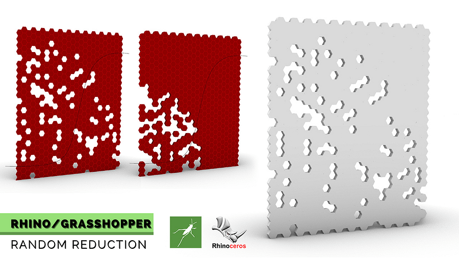 Random Reduce Parametric Pattern Design Grasshopper Rhino Files Download product image (2)
