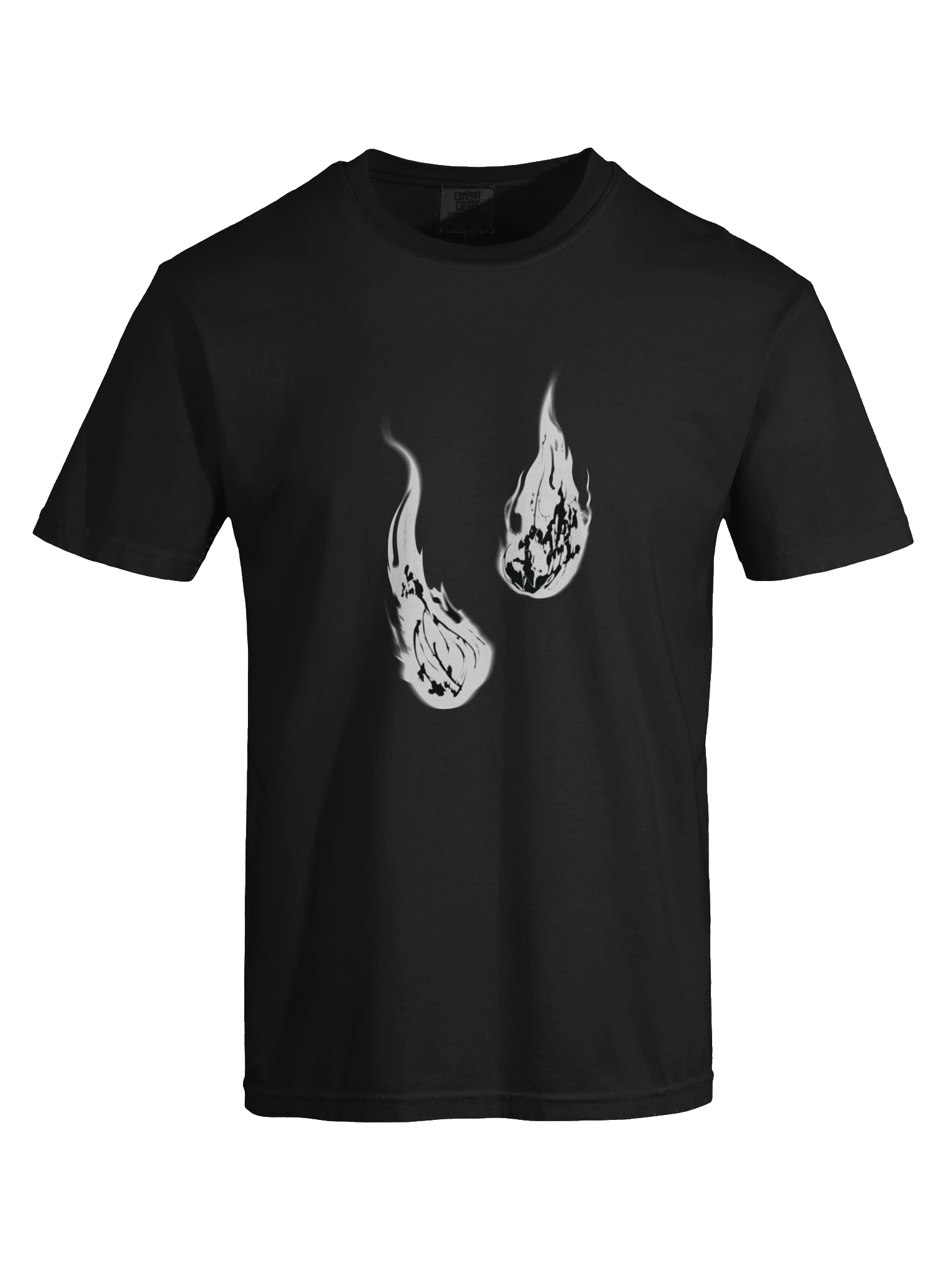 JJK Black T-Shirt White Flame product image (4)
