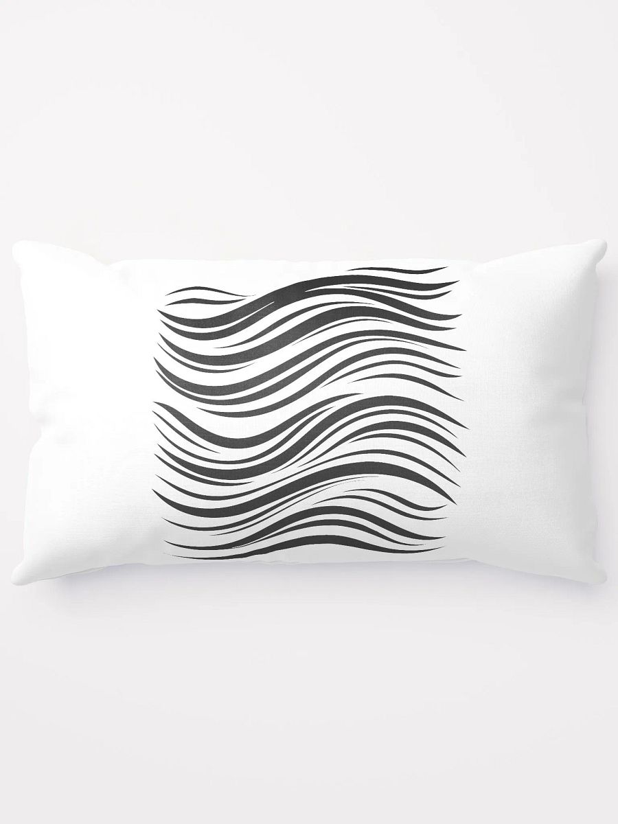 Modern Black and White Wave Pattern Pillow - A Chic Accent for Contemporary Interiors product image (13)