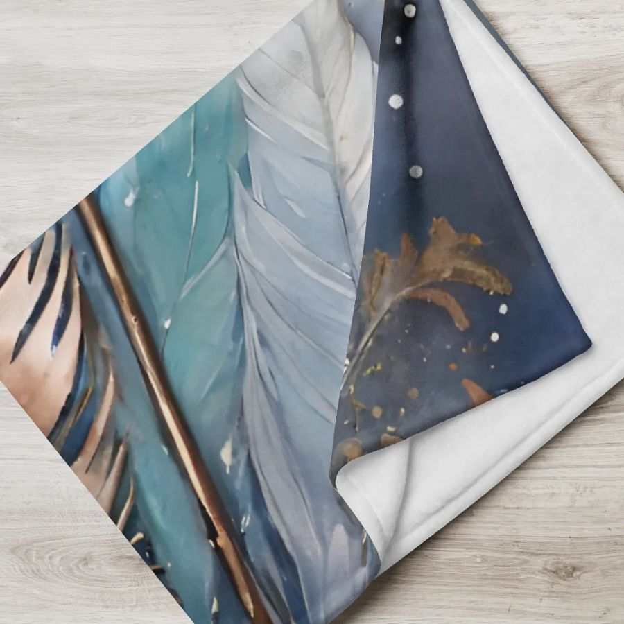 Gold Dust Feathers Throw product image (17)