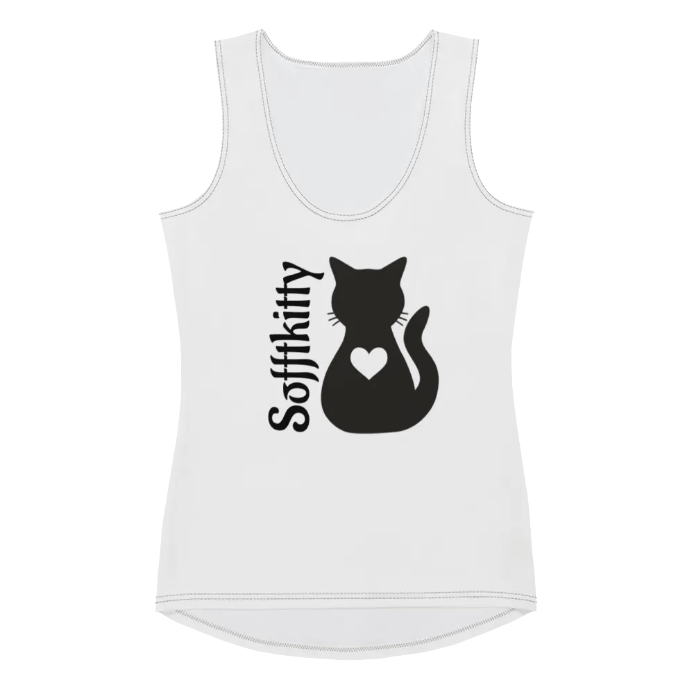 Black Cat w/Heart Fitted Tank product image (3)