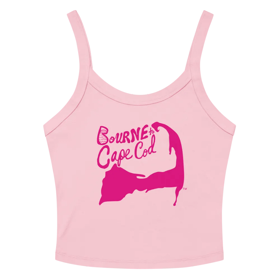 BOURNE to Cape Cod™ | Women’s Micro-Rib Tank | Coastal Cool with a Flattering Fit | Vibrant Pink Logo product image (18)