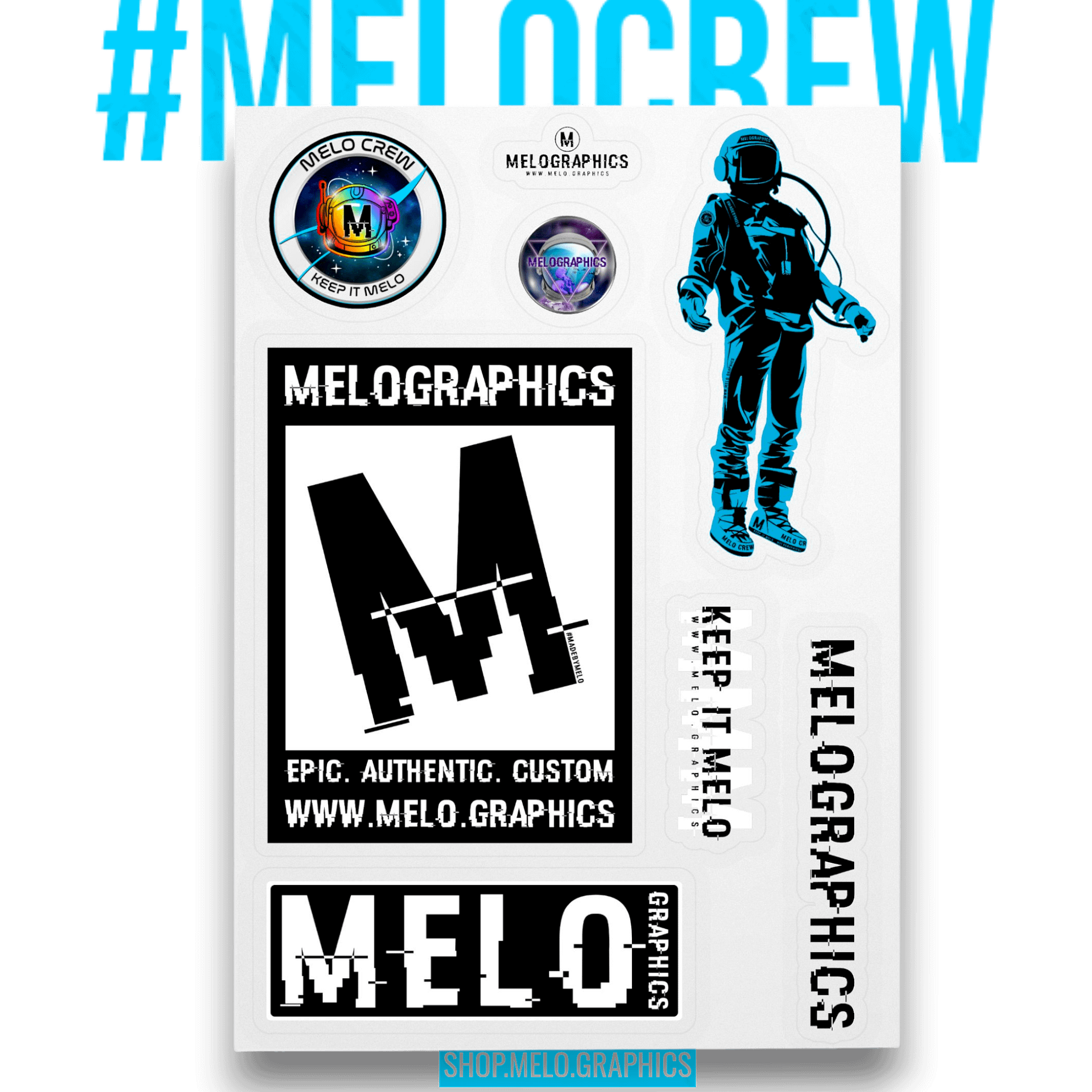 Keep it MELO - Sticker Sheet (8pcs) | #MadeByMELO product image (1)