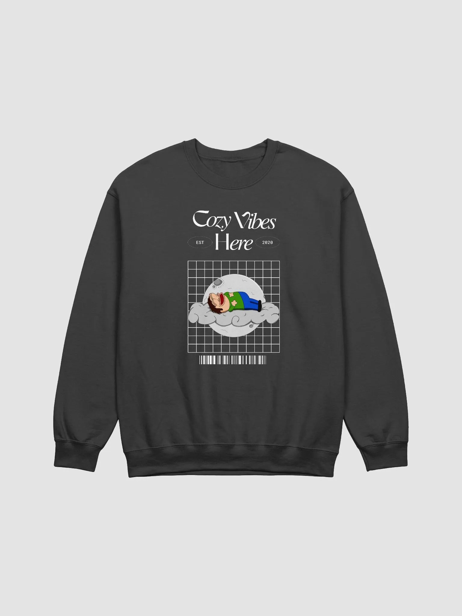 Cozy Vibes Here Crewneck (Black Edition) product image (1)