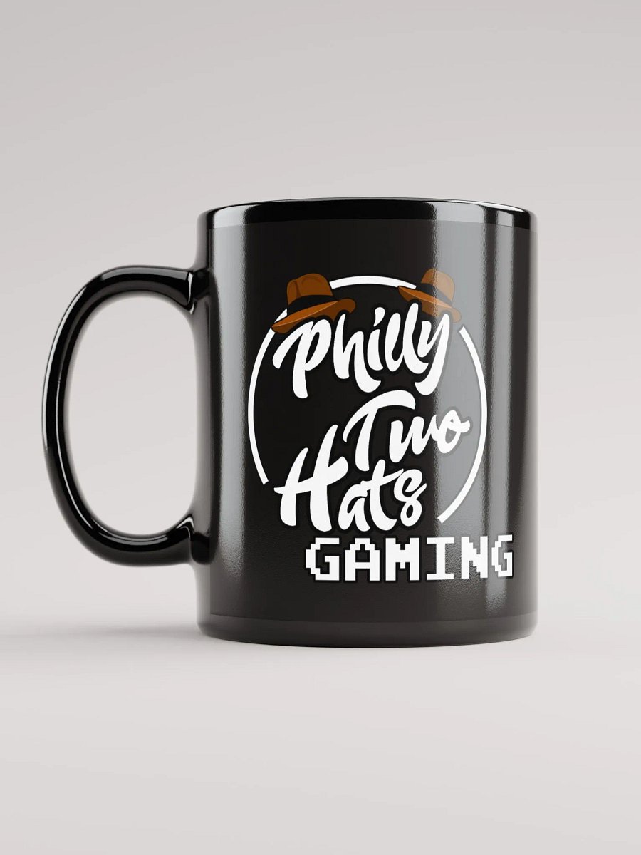 Philly Two Hats Gaming Logo Mug Black product image (6)