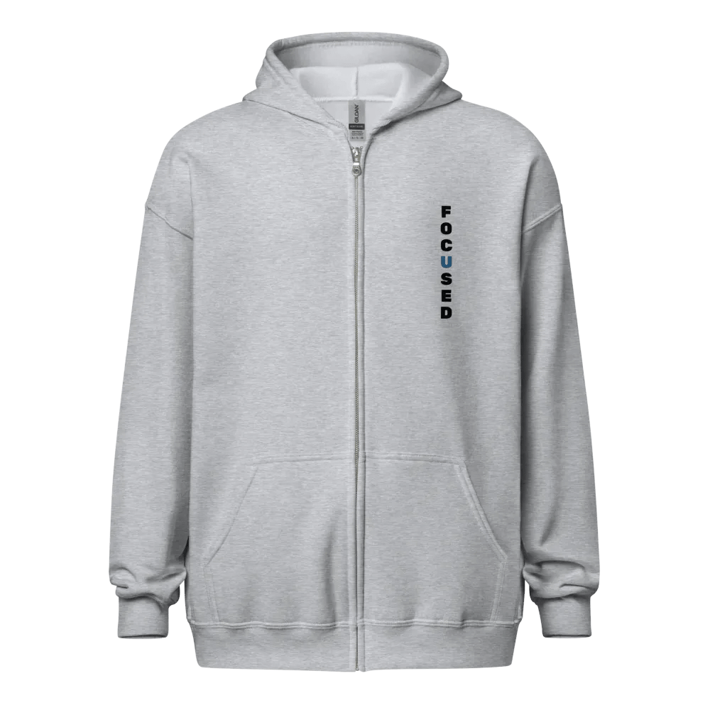 FOCUSED Zip Hoodie (Grey) product image (1)