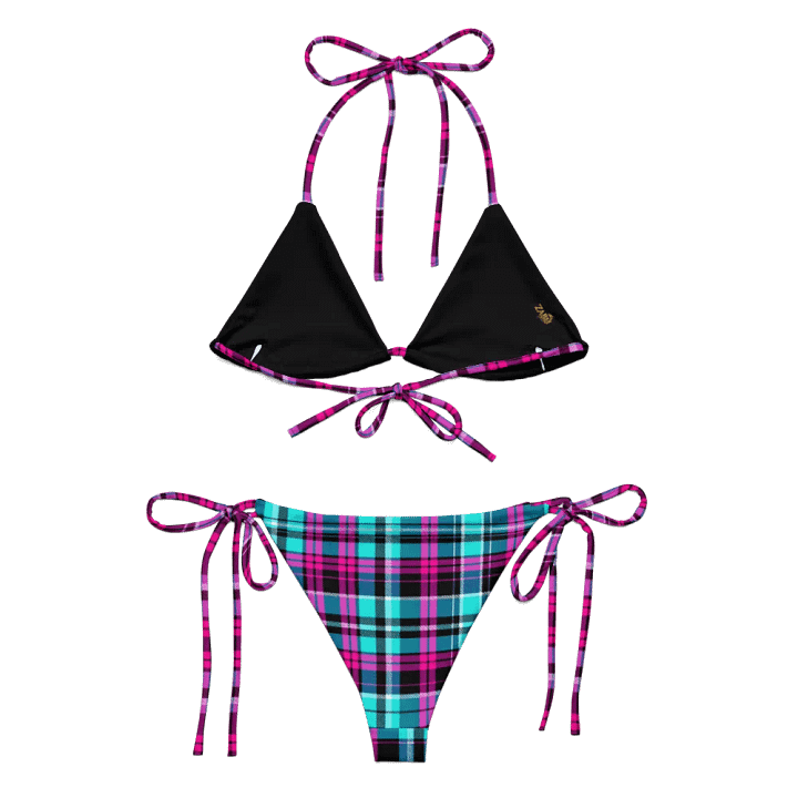 Plaid Fusion Paradise String Bikini product image (2)