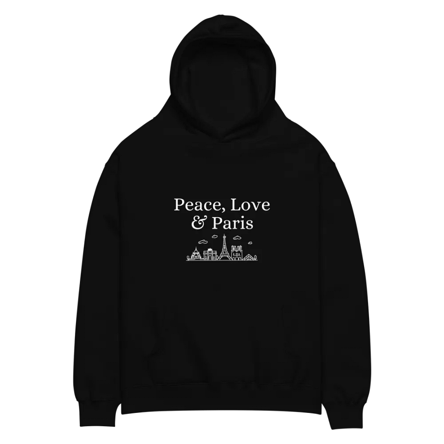 Peace, Love and Paris with Monuments Unisex Oversized Hoodie product image (3)