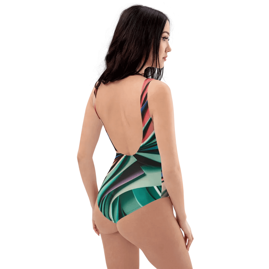 TDS Music Abstract One-Piece Swimsuit in Vibrant Colors (XS-3XL) product image (11)