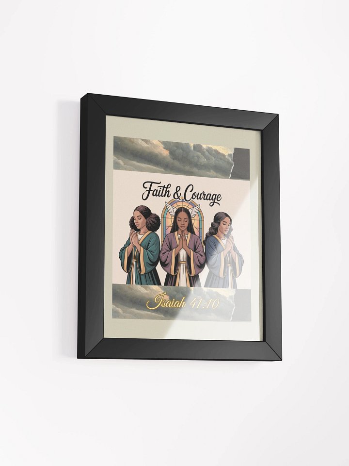 Faith and Courage Isaiah 41:10 Christian Framed Poster product image (2)