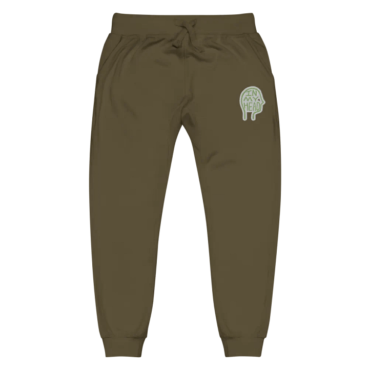 In My Head (lime bubble design) embroidered fleece joggers product image (8)