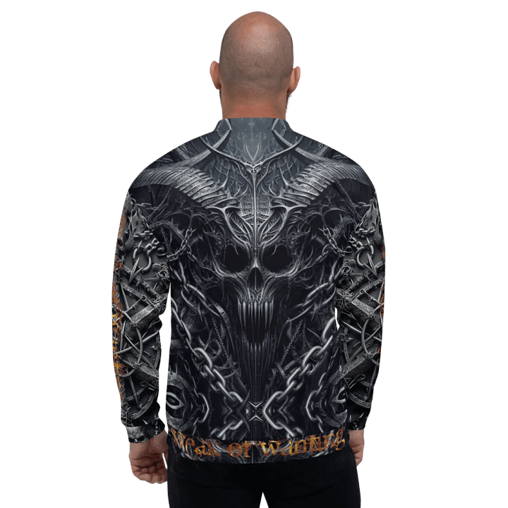 Weak Of Wanting Gothic Logo Bomber Jacket product image (1)