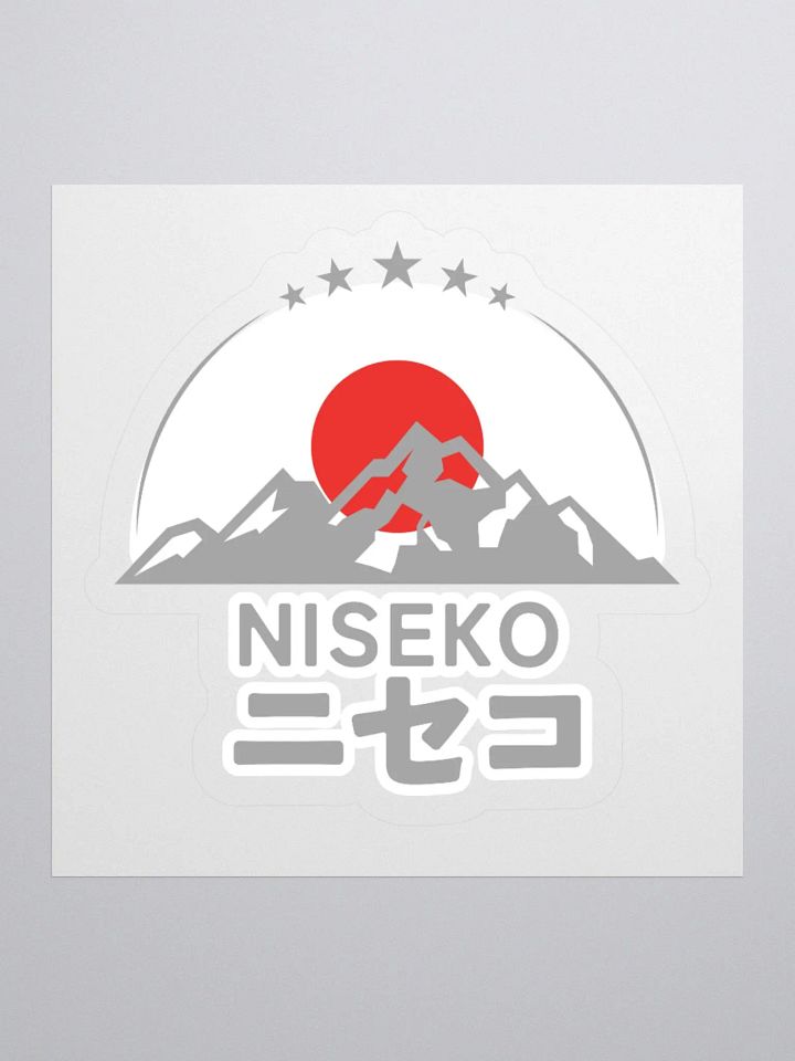Niseko Ski Resort Travel Sticker for Suitcases, Five Star Mountain Gray product image (1)