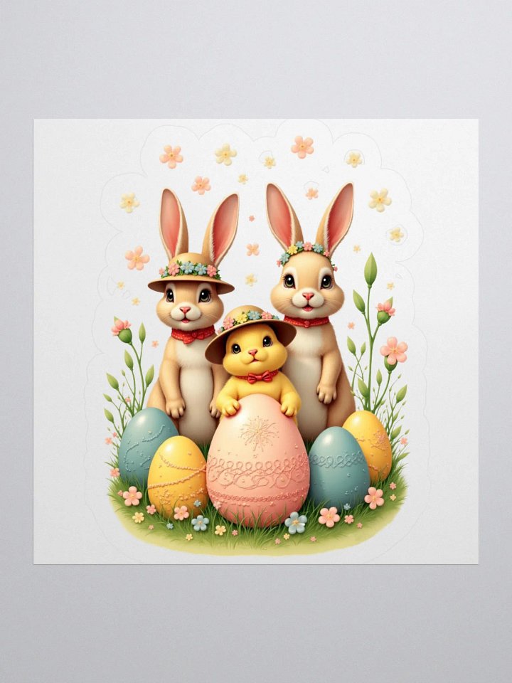 Floral Easter Bunny Sticker Pack product image (3)