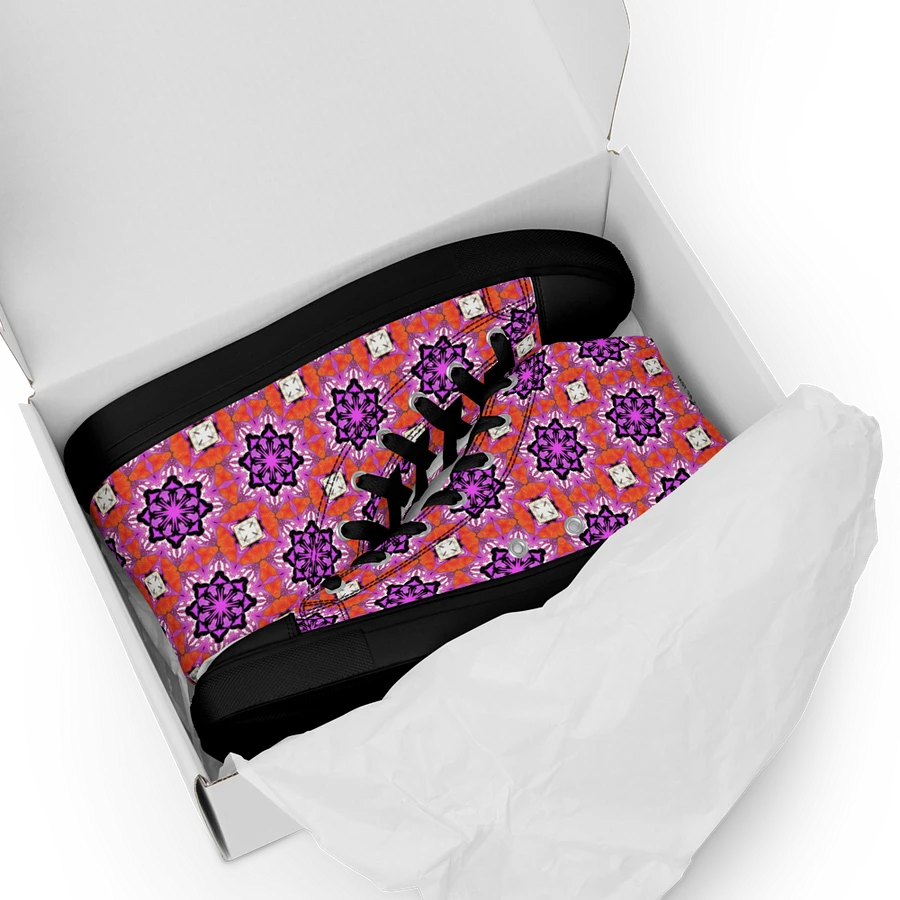 Abstract Foxy Repeating Pattern Ladies Canvas Shoe High Tops product image (18)