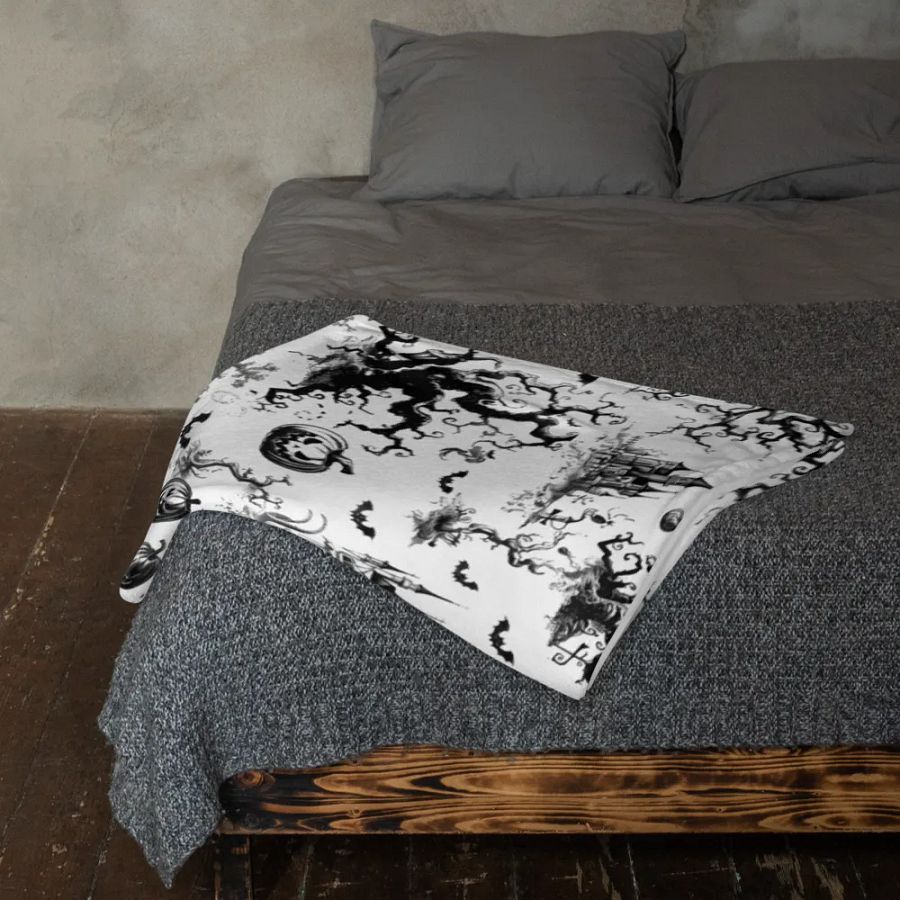 Halloween Black And White Blanket product image (11)