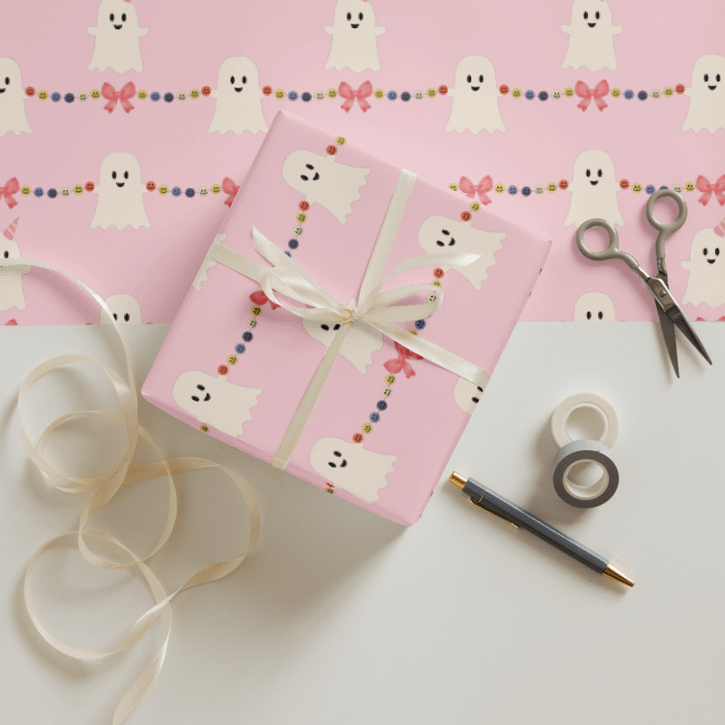 Cute Spooky Ghost Wrapping Paper Set product image (6)