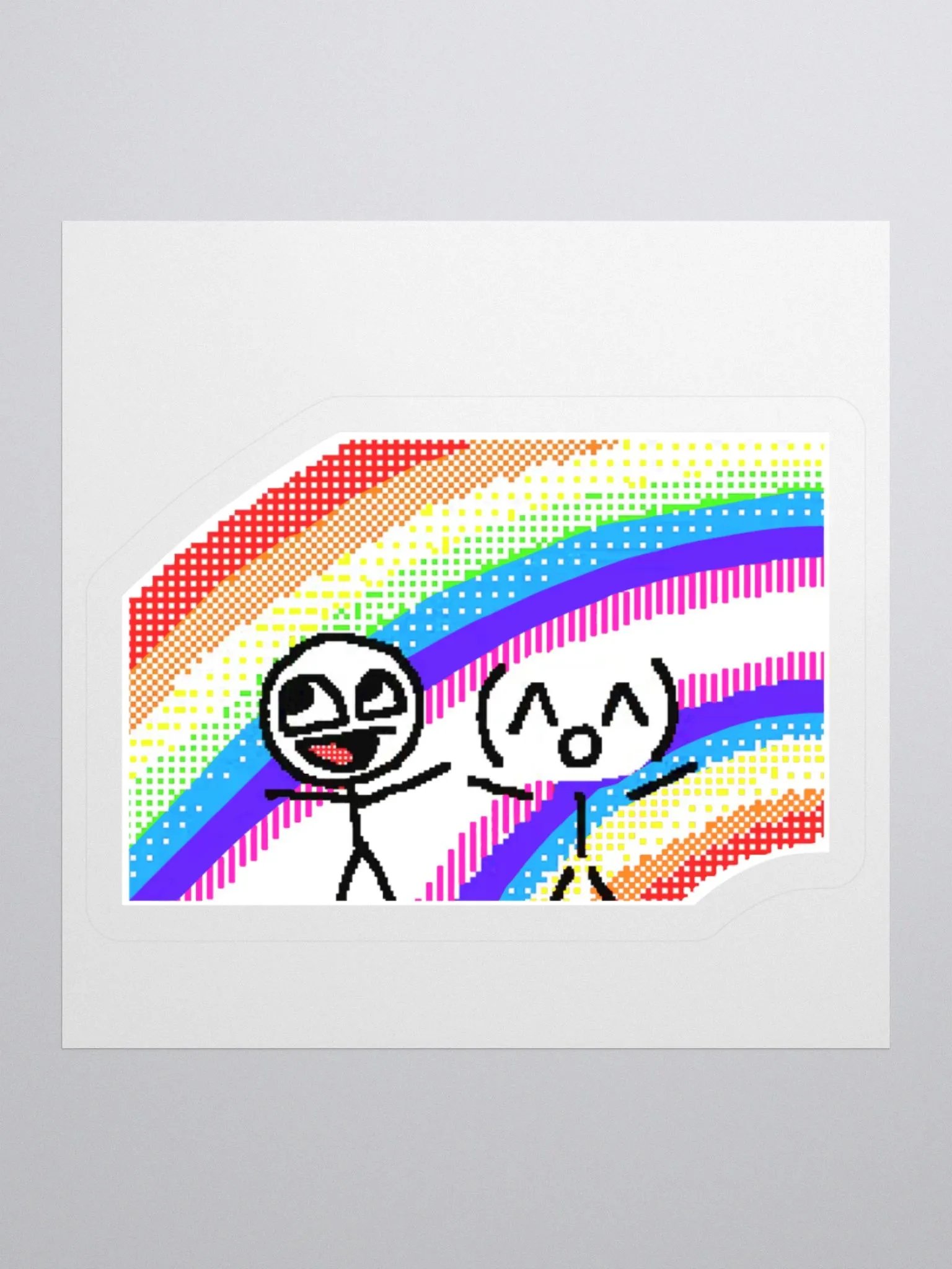 Nom Nom and Derp DOUBLE RAINBOW! (STICKER) product image (4)