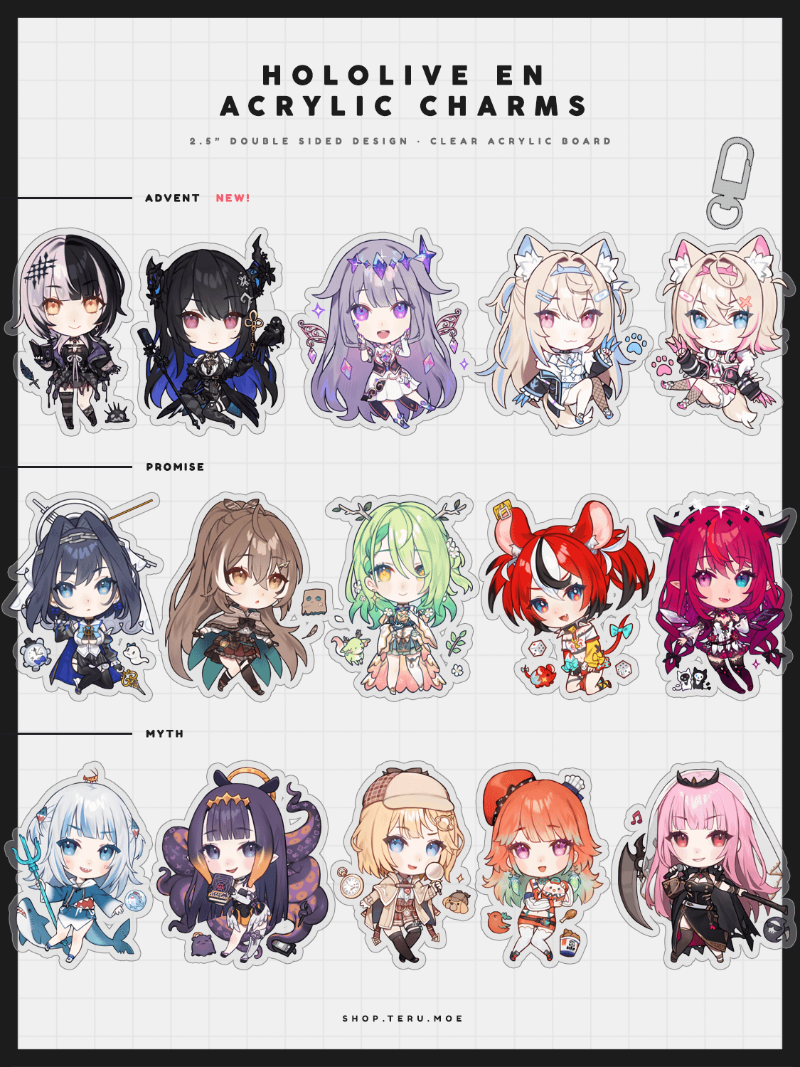 Hololive EN Acrylic Charms product image (1)